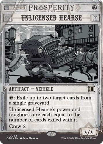 Unlicensed hearse near - -, mint