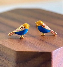Multicoloured Bird Earrings -