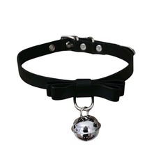 Spooky Box Club Vegan Leather Bell Choker Collar