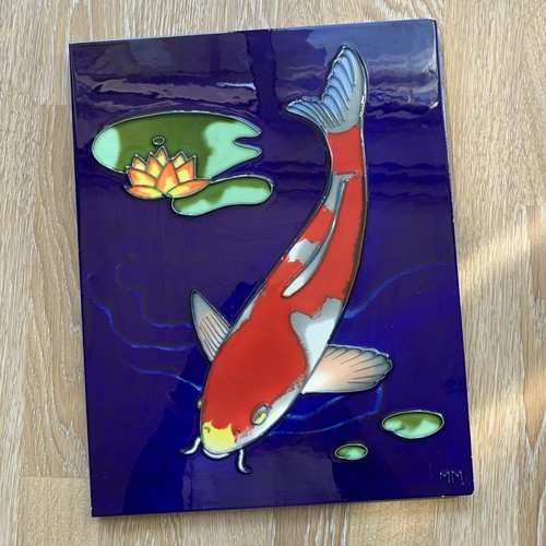 Koi fish pond glazed ceramic - koi,