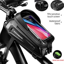 ROCKBROS Bike Frame Bag MTB Phone Bag Front Top Tube Bag Hard Shell 6.8''
