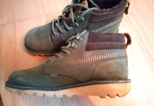 kickers high mens nubuck brown boots size 7