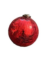 Red Genuine Vintage WITCHES BALL In Red 6” Diameter Preloved 