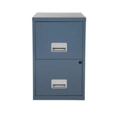 2 Drawer A4 Steel Lockable Filing Draw Cabinet - Dark Grey 660H x 400Wx 400Dmm