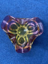 Czech Mid-Century Art Glass Chribska Glass Bowl 22cm (W)