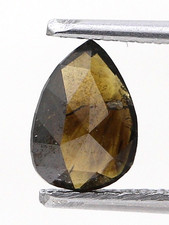 pear shape brown diamond 0.70ct rose cut diamond natural loose diamond 7.2 mm