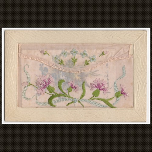 Embroidered silk floral - silk,