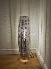 Aziza Floor Lamp Moroccan style Satin Nickel Finish with a Stunning Bulb Incl