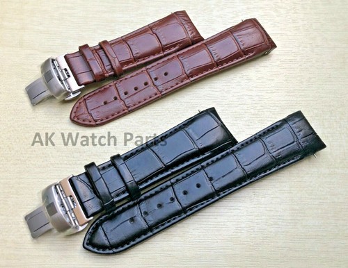 23mm black brown leather strap - 23mm,