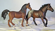 Schleich horses Trakenher mare 13757 + Appaloosa Stallion 13732 retired A