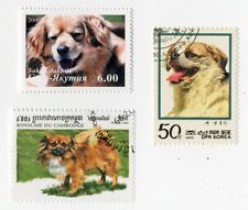 TIBETAN SPANIEL COLLECTION VINTAGE DOG POSTAGE STAMPS VARIOUS COUNTRIES