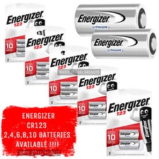 Energizer CR123 CR123A 123 3V Lithium Power Photo Battery Longest Expiry Date UK