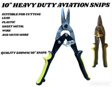 Lead Cutting Snips Metal Tin Wire Cutters Shears Straight Cut Heavy Duty 10"