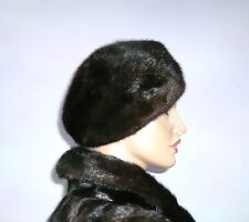Mitzi Lorenz Real Ranch Mink Fur Hat for Jacket Coat Vison Norka Nerz S - M
