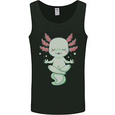 Meditating Axolotl Yoga Spiritual Mens Vest Tank Top
