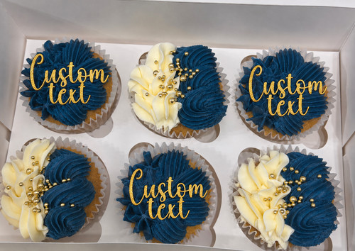 Personalised cupcake toppers - cupcake,