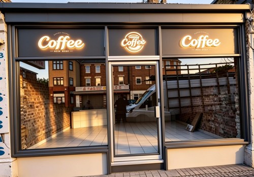 Aluminium shopfront glass - |,
