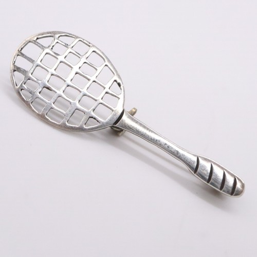 Vintage tennis racquet brooch - vintage,