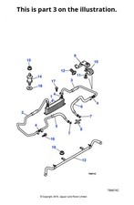 Jaguar Genuine Oil Cooler Hose