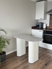Pedestal oval dining table - pedestal,