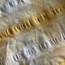 60s 70s Seersucker Tablecloth