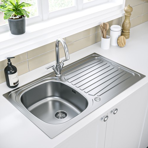 Single bowl inset - bowl, chrome