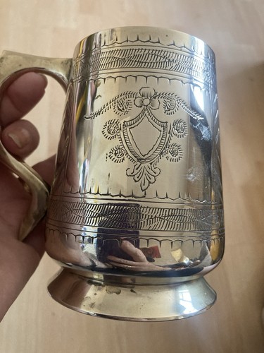 Vintage brass tankard - vintage,