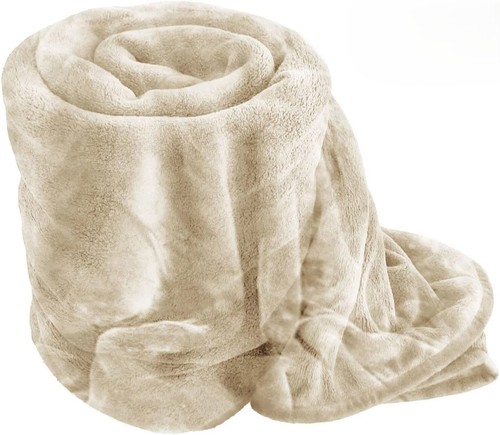 Faux fur fleece throw - faux,
