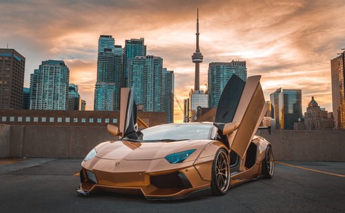 Lamborghini gold sports - lamborghini,