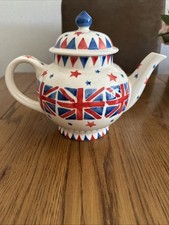 Emma Bridgewater RARE 2009 Union Jack And Stars Teapot