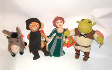 Shrek Vintage Set of 4 Mini  Plush Dolls with Original Tags 2004 Hasbro