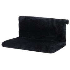 Petlicity Cat Radiator Bed with Strong Metal Frame and Faux Fur Cover Black