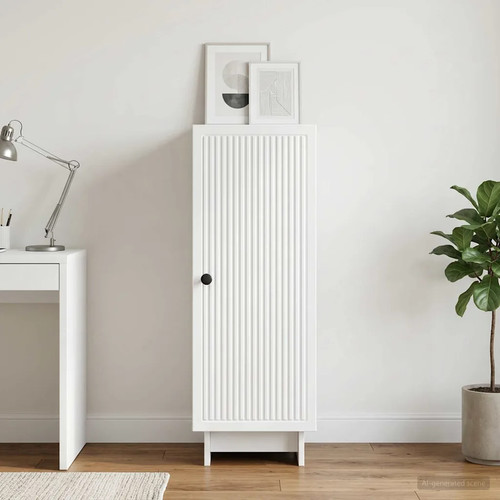 Walplus white slim sideboard - white,
