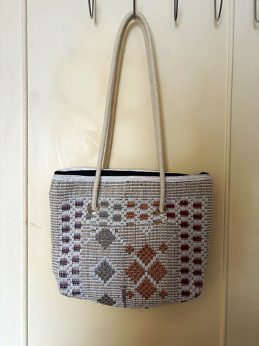 Woven geometric zip women - woven,