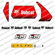 BOBCAT E19 MINI DIGGER EXCAVATOR DECAL STICKER SET