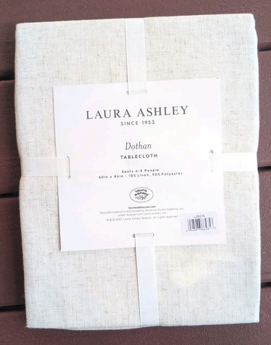 Tablecloth creamy beige linen - beige,