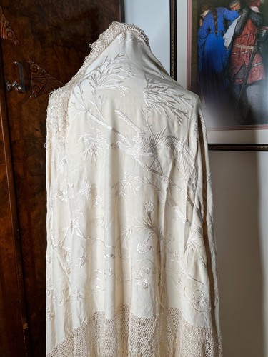 Piano shawl rare true canton - rare,