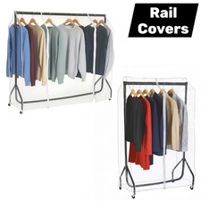 Clear Clothes Rail Cover with Zip – Garment Protector in 7 Sizes (2ft to 6ft)