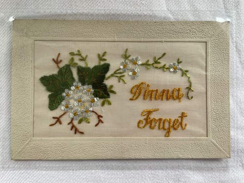 Ww1 embroidered silk postcard - embroidered,