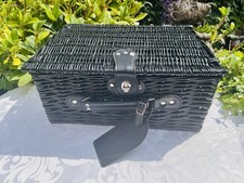 Prestige Wicker Hamper Gift Basket Empty With Handle & Tag 16cm x 37cm x 29cm