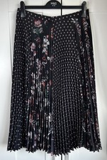 MARKUS LUPFER Poppy Jurassic Garden Floral Star Pleated Midi Skirt UK 14 £460