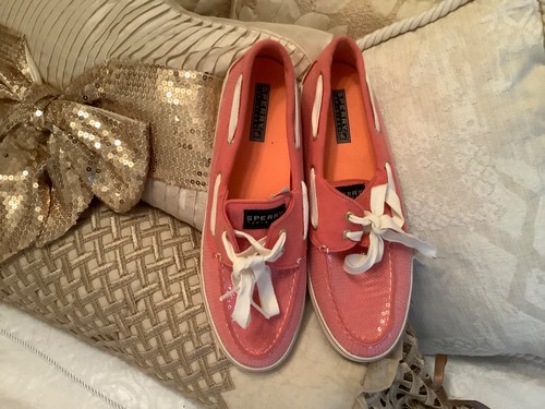Ladies sperry coral sequin - ladies,