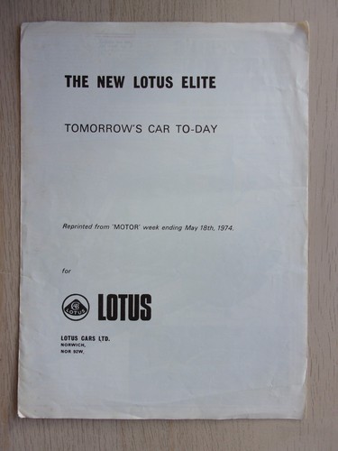 Lotus elite orig - orig, mkt