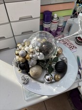 Floating Glass Christmas Table Display, Handmade Decoration