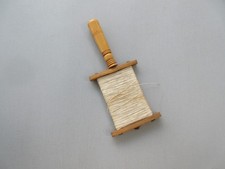 Vintage turned wood wooden sewing thread winding spool winder