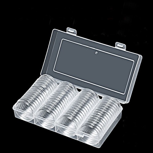 New 60pcs 40mm clear coin - new,
