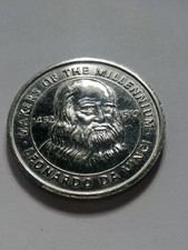 Sainsbury's Makers Of the Millennium, Medallion/Coin. LEONARDO DE VINCI.