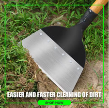 Steel Flat Shovel Multi-Functional Garden Scraper Shovel Rust Resistant Farm 