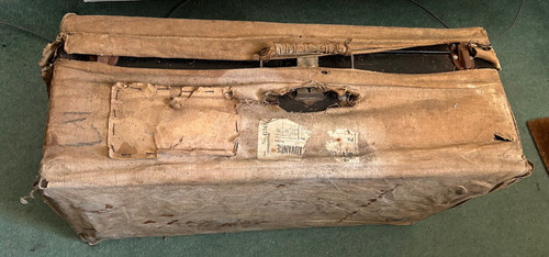 Vintage large metal - metal, suitcase