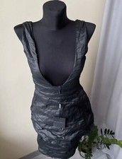 Sarah Pacini dress bubble open black crinkled Size 0 NEW RRP350€